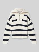 Tommy Hilfiger Teens Strickpullover mit Stehkragen in Ecru, Größe 128