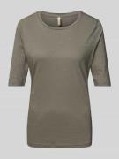 Soyaconcept T-Shirt mit Rundhalsausschnitt Modell 'Babette' in Khaki, ...