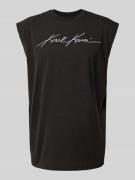 KARL KANI Tanktop mit Label-Stitching Modell 'Autograph' in Black, Grö...