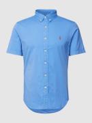 Polo Ralph Lauren Slim Fit Freizeithemd mit 1/2-Arm in Bleu, Größe M