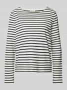 Marc O'Polo Longsleeve mit U-Boot-Ausschnitt in Black, Größe M