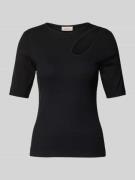 s.Oliver RED LABEL T-Shirt mit Cut Out in Black, Größe 46