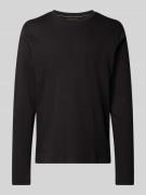 Christian Berg Men Longsleeve mit geripptem Rundhalsausschnitt in Blac...