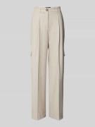 Marc Cain Wide Leg Stoffhose mit Bundfalten in Sand, Größe 34