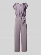 Swing Jumpsuit mit Bindegürtel in Mauve, Größe 36