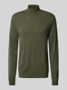 MCNEAL Strickpullover mit Rollkragen in Khaki Melange, Größe L