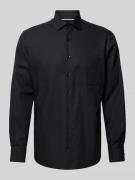 ETERNA Regular Fit Businesshemd aus Popeline in Black, Größe 39