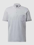RAGMAN Regular Fit Poloshirt mit Brusttasche in Silber Melange, Größe ...