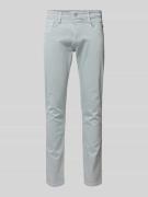 Replay Slim Fit Jeans im 5-Pocket-Design Modell 'ANBASS' in Silber, Gr...