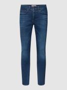 Brax Straight Fit Jeans im Used-Look Modell 'CHRIS' in Blau, Größe 34/...