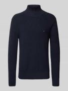 Tommy Hilfiger Strickpullover mit Stehkragen in Marine, Größe XXL