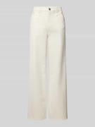 Oui Wide Leg Jeans mit Eingrifftaschen in Offwhite, Größe 34