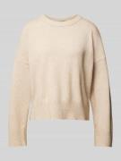 QS Strickpullover aus Viskose-Mix mit überschnittenen Schultern in Bei...