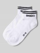 Snocks Socken mit Label-Schriftzug Modell 'Retro Ankle' im 2er-Pack in...
