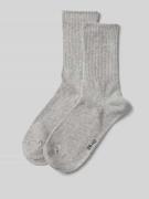 Snocks Socken mit elastischem Rippenbündchen im 2er-Pack in Silber Mel...