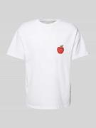 BLKVIS T-Shirt mit Label-Print in Weiss, Größe XS