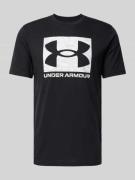 Under Armour Boxy Fit T-Shirt mit Label-Print in Black, Größe L