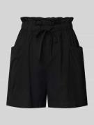 QS Loose Fit Shorts mit elastischem Bund in Black, Größe 34