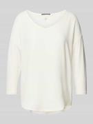 QS Longsleeve mit überschnittenen Schultern und 3/4-Arm in Offwhite, G...