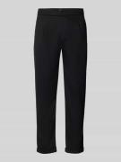 MCNEAL Tapered Fit Bundfaltenhose mit Strukturmuster in Black, Größe L