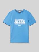 Boss T-Shirt mit Rundhalsausschnitt in Blau, Größe 152