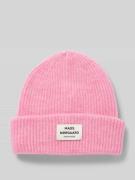 MADS NØRGAARD Beanie mit Label-Detail Modell 'Tosca' in Rosa, Größe 1