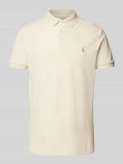 Polo Ralph Lauren Poloshirt mit Label-Stitching in Beige, Größe L