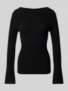 Only Strickpullover mit U-Boot-Ausschnitt Modell 'JAYDEN' in Black, Gr...