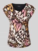 Marc Cain T-Shirt mit Motiv-Print in Pink, Größe 34