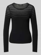 Marc Cain Strickpullover mit Rundhalsausschnitt in Black, Größe 36