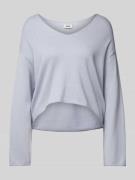 Drykorn Cropped Strickpullover aus Baumwoll-Kaschmir-Mix in Hellblau, ...