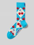 Happy Socks Socken mit Stretch-Anteil Modell 'Cherry Argyle' in Tuerki...