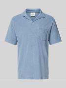 Hartford Regular Fit Poloshirt mit Brusttasche in Rauchblau, Größe XL