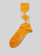 Burlington Socken mit Label-Applikation Modell 'MANCHESTER' in Orange,...