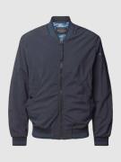 Marc O'Polo Bomberjacke mit Label-Print in Dunkelblau, Größe L