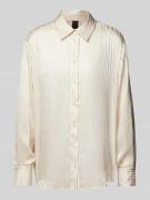 Stefanel Bluse mit Streifenmuster Modell 'DEVORE' in Offwhite, Größe 4...