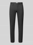 Only & Sons Slim Fit Stoffhose aus Viskose-Mix Modell 'MARK' in Anthra...