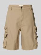 Low Lights Studios Regular Fit Bermudas aus reiner Baumwolle in Beige,...