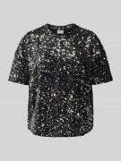 Jake*s Casual Regular Fit Bluse mit Paillettenbesatz in Black, Größe 3...