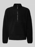 REVIEW Sweatshirt mit Stehkragen in Black, Größe M