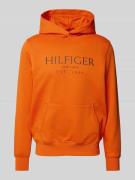 Tommy Hilfiger Hoodie mit Label-Print in Orange, Größe S