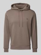 Calvin Klein Jeans Hoodie mit Label-Patch in Mittelbraun, Größe XXL