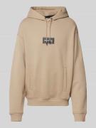 BOSS Orange Hoodie mit Label-Patch Modell 'Moss' in Beige, Größe XXL