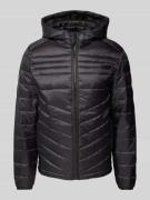 Jack & Jones Steppjacke mit Kapuze Modell 'EHERO' in Black, Größe M