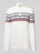 MCNEAL Strickpullover mit Stehkragen in Offwhite, Größe XXXL
