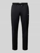 Les Deux Sweatpants mit Logo-Print Modell 'Ballier' in Black, Größe L