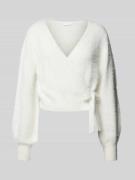 Jake*s Cocktail Cardigan in Wickel-Optik in Ecru, Größe 38