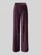 QS Flared Stoffhose mit elastischem Bund in Purple, Größe 34