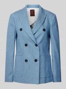 Stefanel Blazer mit Eingrifftaschen in Hellblau Melange, Größe 40