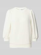 Selected Femme Sweatshirt mit 3/4-Arm in Weiss, Größe S